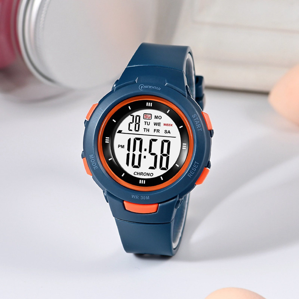 Meninos Girls Digital Watch Electro Impermeável Ao Ar Livre - Imagem 3