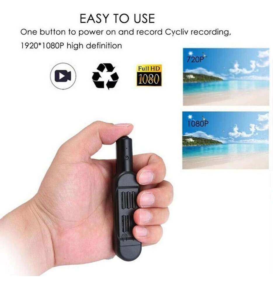 Gravador De Vídeo Mini Spy Hidden Pocket Clip Pocket - Imagem 3