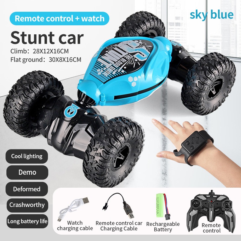 Veículo Elétrico Rc De Duplo Controle Com Roda De Acrobacias - Imagem 9