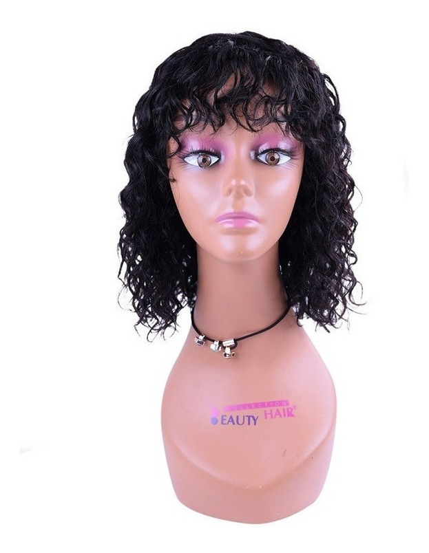 Peruca De Cabelo Humano Natural Com Onda De Água De 35cm - Imagem 2