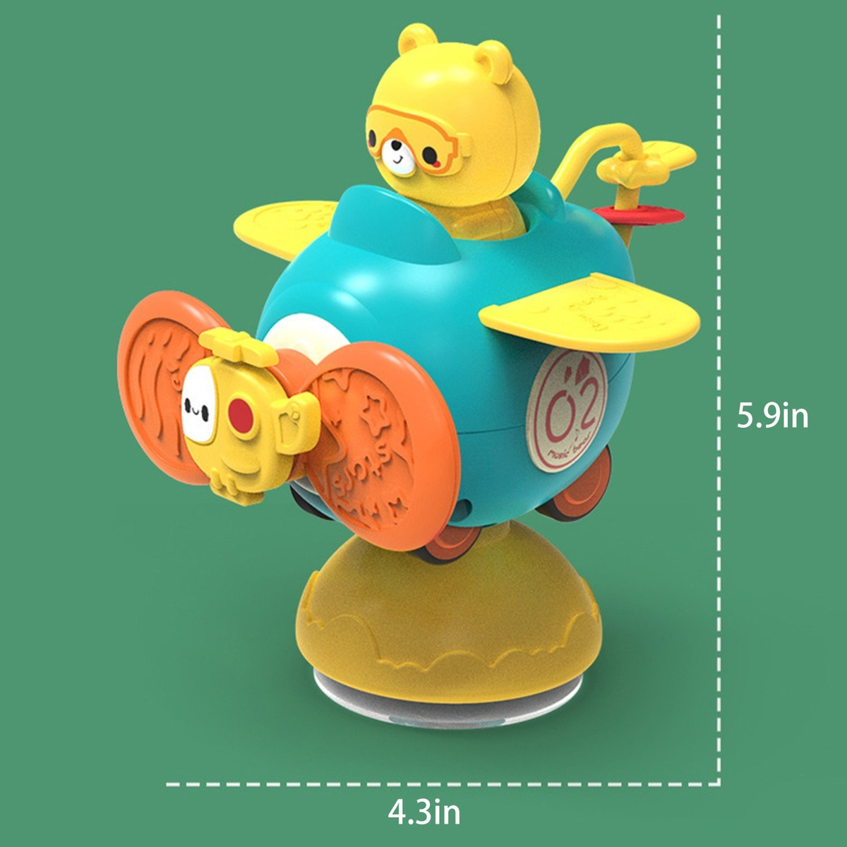 Ventosa, Brinquedo Giratório, Brinquedos De Banho Para Bebês - Imagem 11