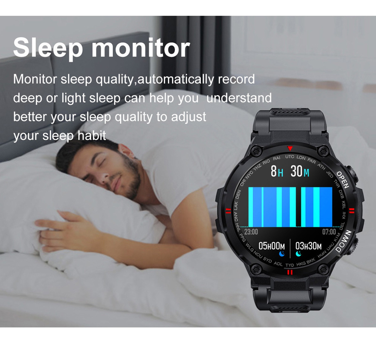 Smartwatch 1.28 Lemfo Watch K22 Chamada Full-touch - Imagem 3