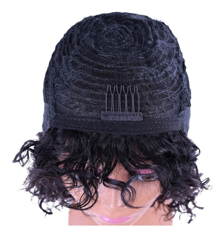 Peruca De Cabelo Humano Natural Com Onda De Água De 35cm - Imagem 6