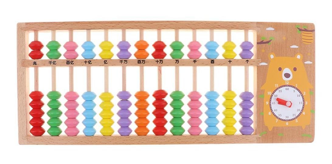 Colorful 13 Digit Brinquedo De Madeira Cálculo Abacus - Imagem 2
