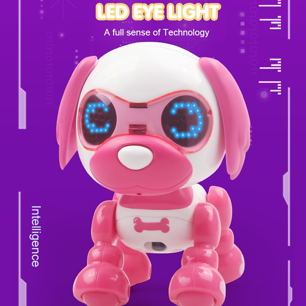V Interativo Inteligente Filhote Robótico Cão Led Olhos Som - Imagem 7