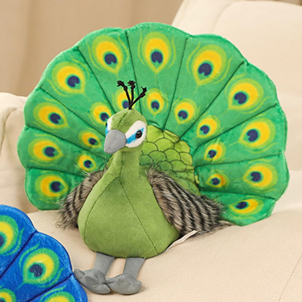 Simulação Suave Boneca Animal Pelúcia Pp Algodão Pavão - Imagem 17