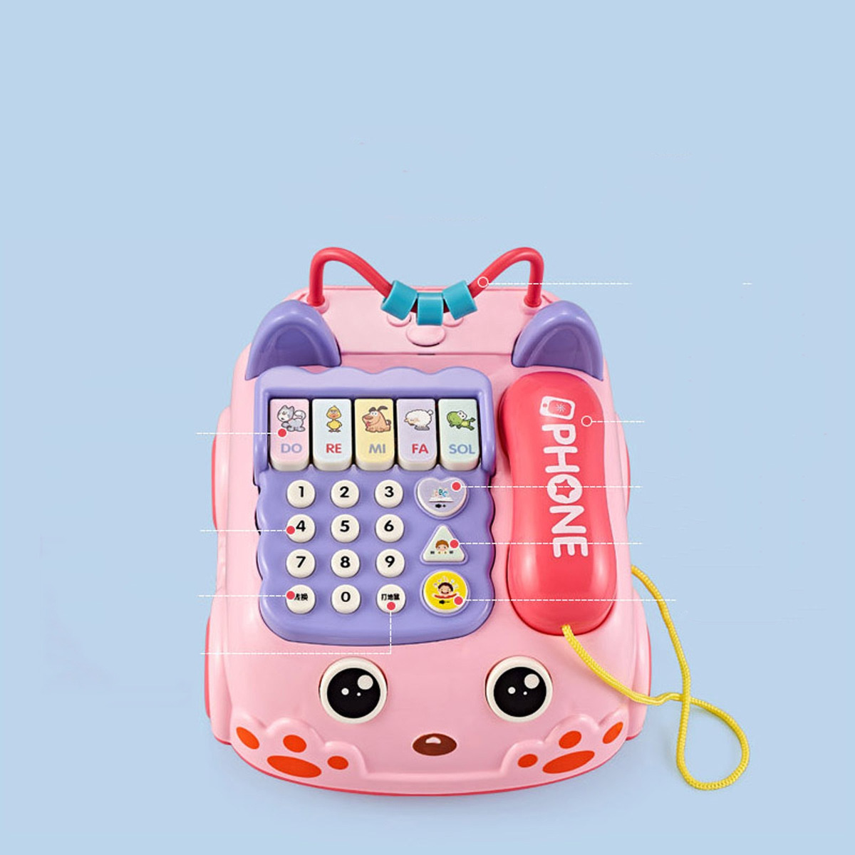 X, Brinquedo Musical Para Educação Infantil, Telefone De Sim - Imagem 4