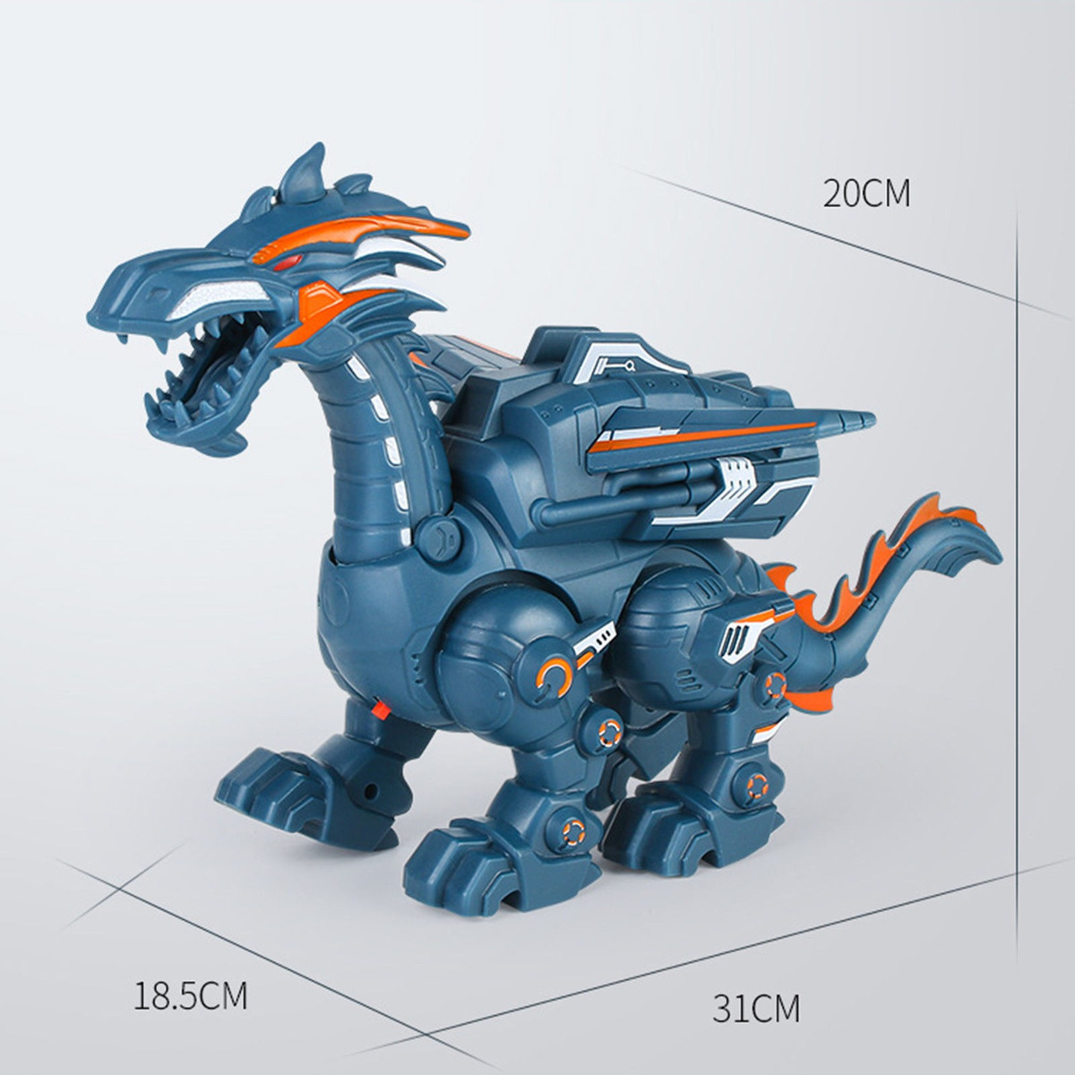 Andando Elétricos Crianças Dragão Brinquedos Robô Azul - Imagem 2
