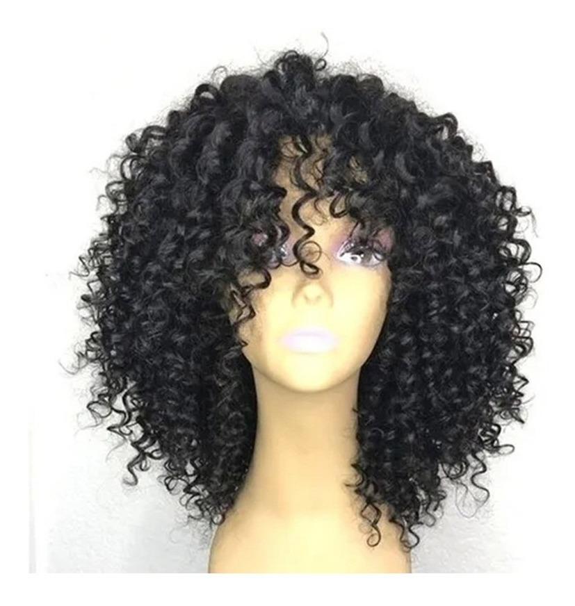 Brasileiro Onda Grande Perucas De Cabelo Curto Encaracolado - Imagem 2