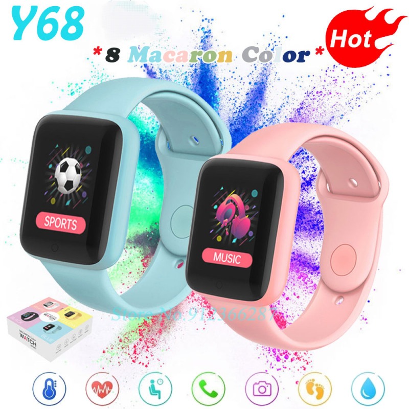 Relógio Digital Smartwatch Y68s+fone De Ouvido Bluetooth Y50 - Imagem 2