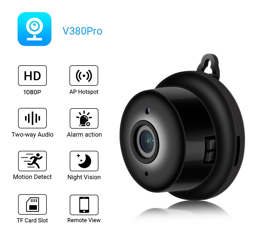 Mini Câmera Wifi Com Visão Noturna 1080p