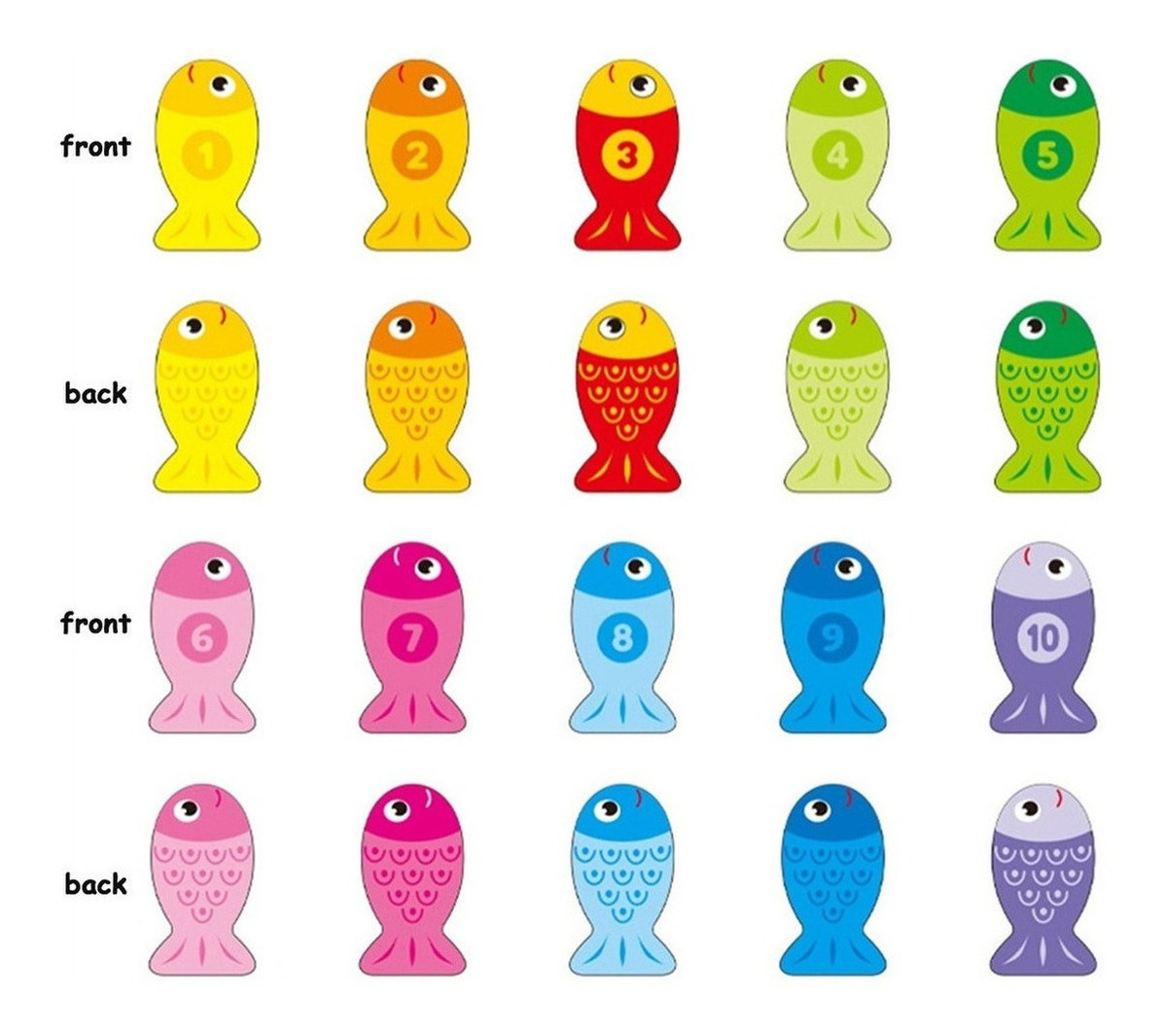 Lazhu Brinquedos De Madeira Montessori, Placa De Pesca, - Imagem 7