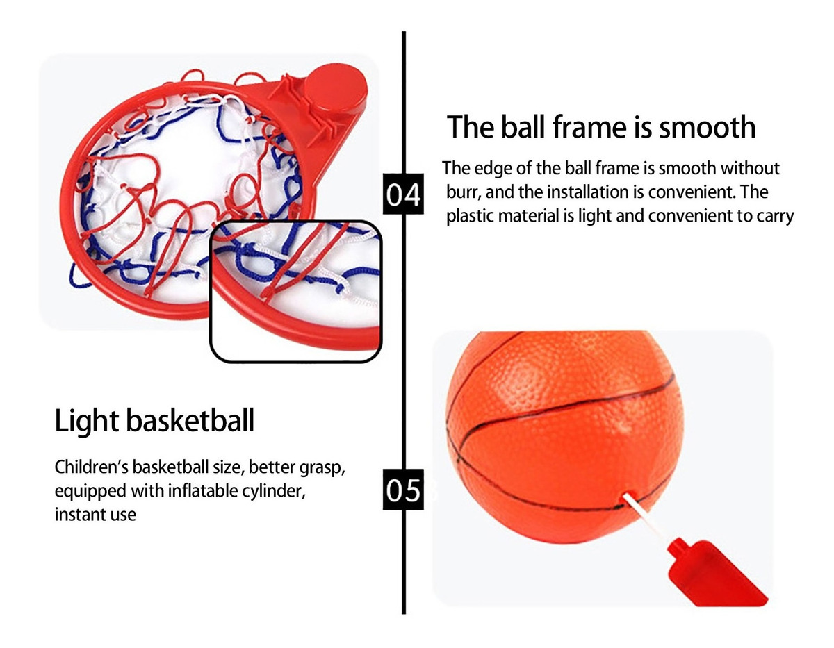 E Cesta De Basquete Infantil D1599 Cesta De Basquete Eleváve - Imagem 6