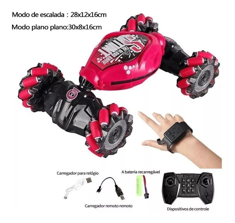 Carrinho Jzrc Rc Stunt Com Controle Remoto Gesto Sensor Kuj - Imagem 3