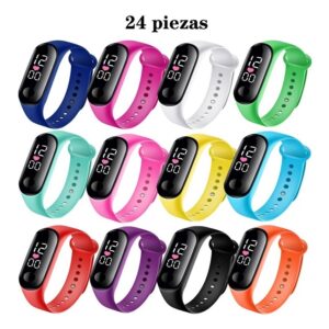Reloj Infantil Led Pulsera Dibujos Animados Regalo 20 Piezas