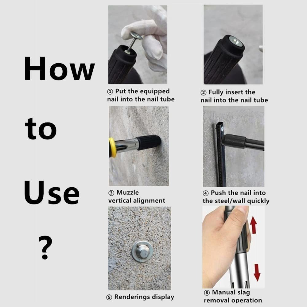 Pistola De Pregos Com Silenciador 20 Grampos - Imagem 7