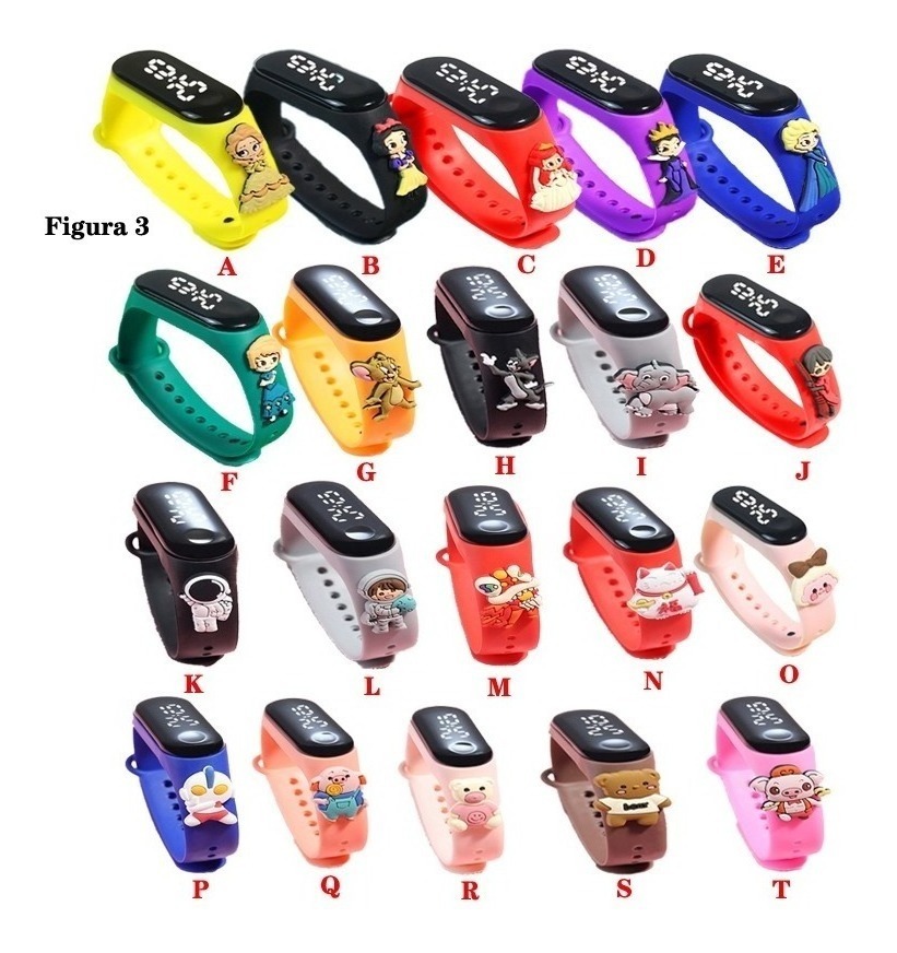 Cartoon Children's Led Bracelet Watch, 45 Pieces - Imagem 4