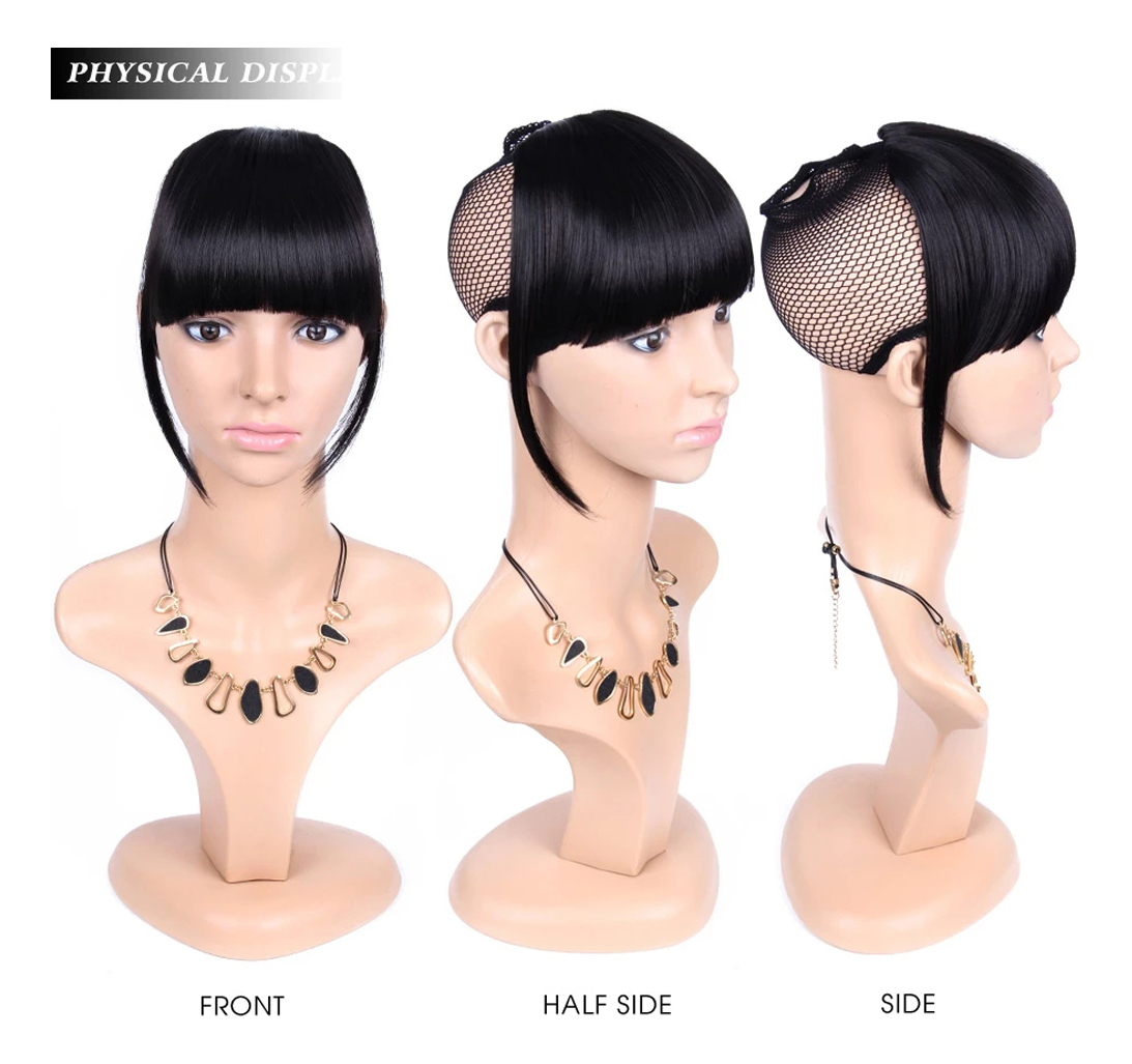 Peruca French Air Bangs, Cabelo Falso Invisível, Natural, Me - Imagem 8