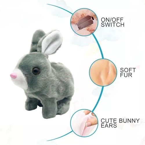 Brinquedo De Coelho Elétrico Infantil Pode Pular E Chamar - Imagem 4