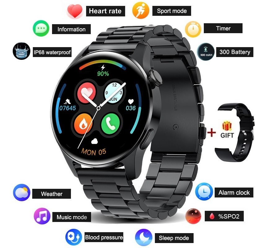 Smartwatch Masculino Call Ip68 Bluetooth Smartwatch - Imagem 8