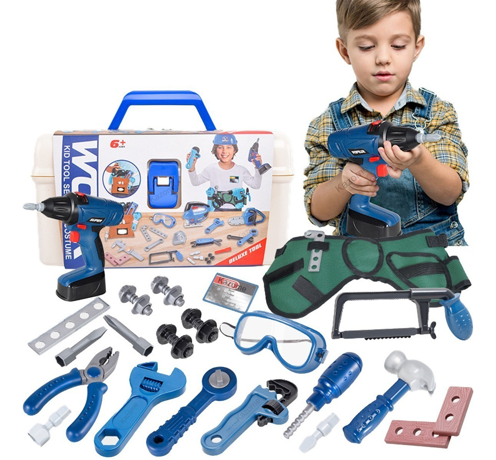 Caixa De Ferramentas De Brinquedo Acessórios De Broca Infant