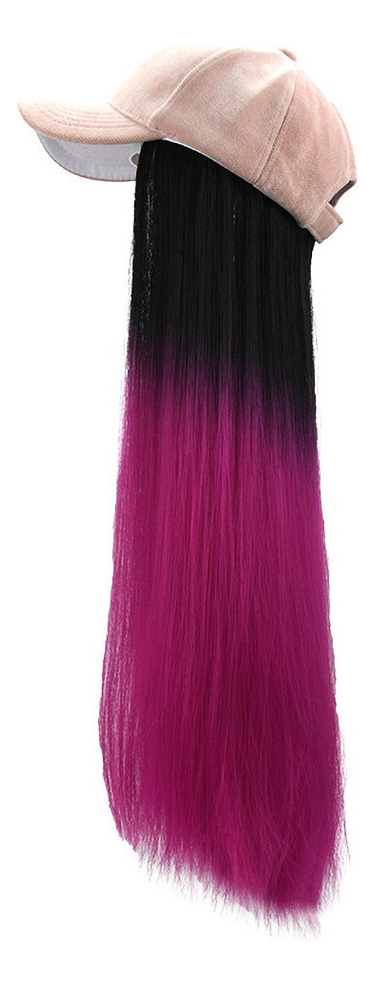 Chapéu Peruca Uma Peruca Feminino Longo Cabelo Liso Peruca S - Imagem 2