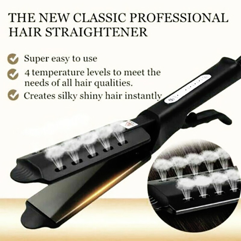 Alisador De Cabelo A Vapor Ceramic Tourmaline Flat Iron Salo - Imagem 5