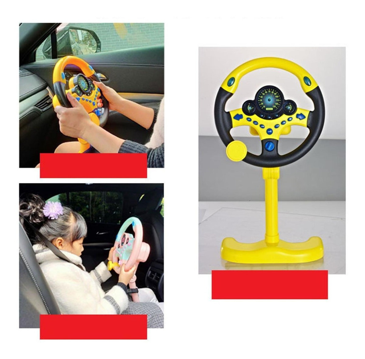 Volante Simulado Para Controle De Direção Infantil Com - Imagem 7