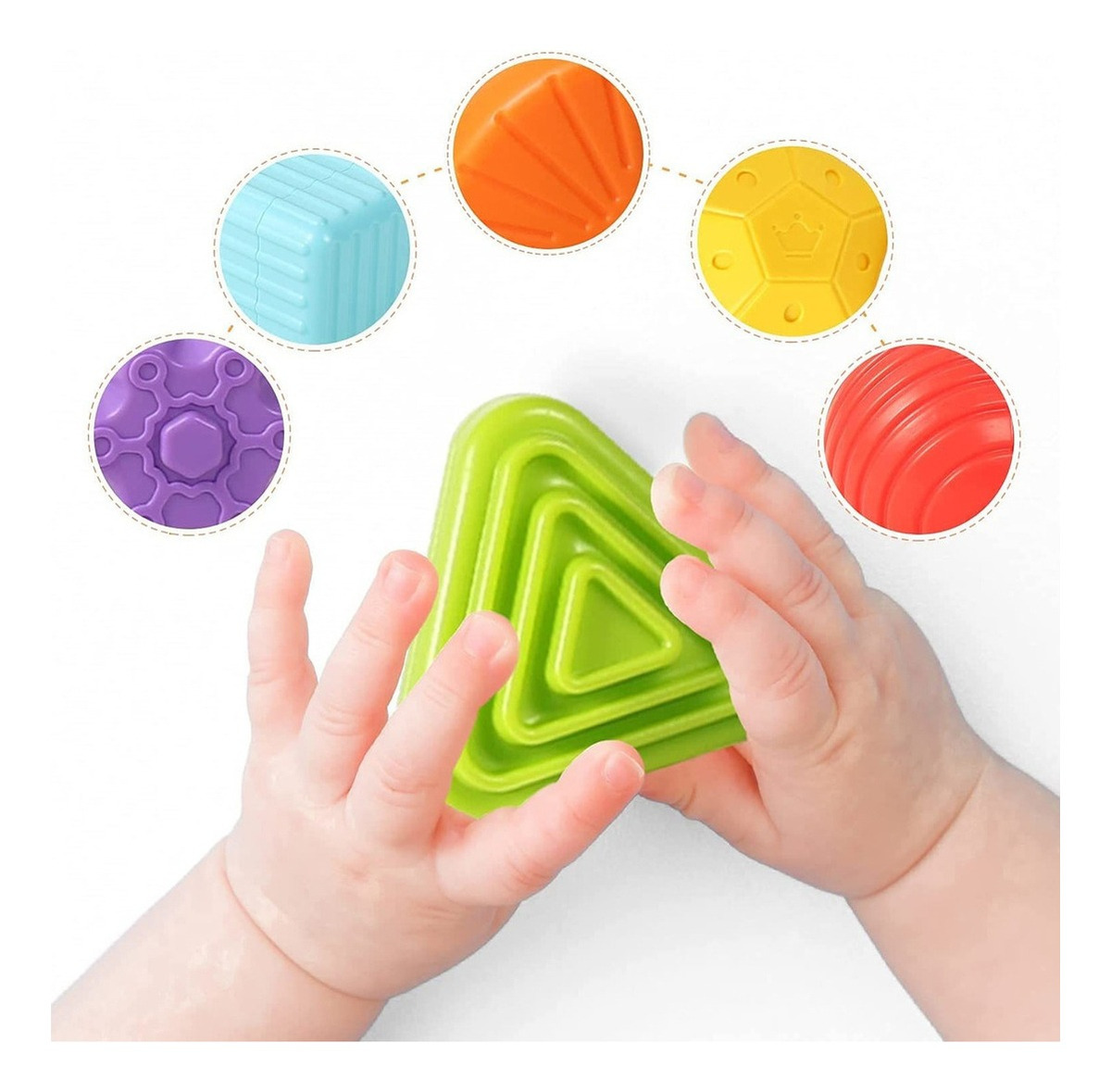 Cubo Sensorial De Habilidades Motoras Montessori Toy Brinque - Imagem 2