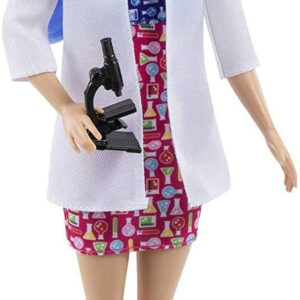 Boneca Barbie Cientista 12 Polegadas Cabelo Azul Vestido