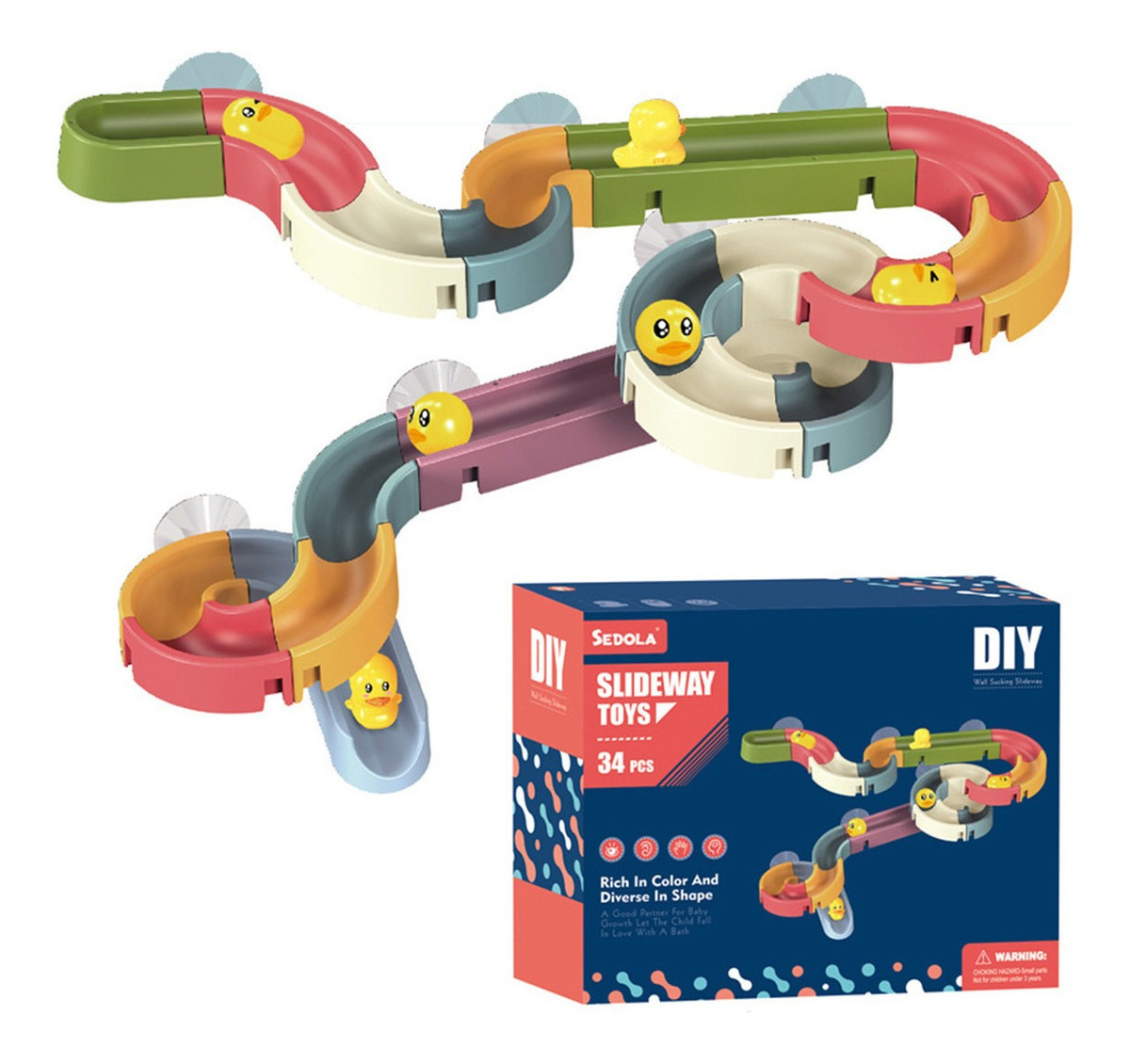 Brinquedos De Banho Fun Diy Slide Indoor Cachoeiras Track St - Imagem 2