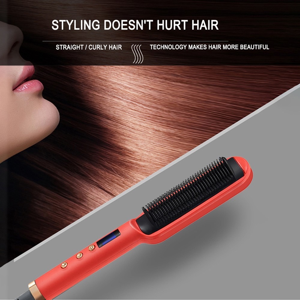 New Hair Straightener Comb Escova De Cabelo Cerâmica De Turm - Imagem 9