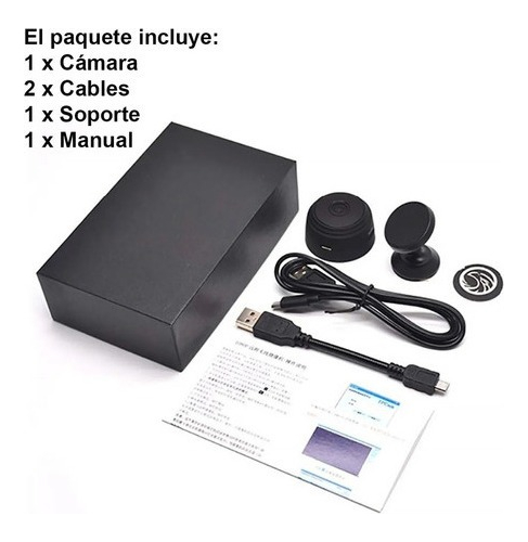 Mini Câmera De Vigilância Wifi Magnética Usb Angulo150 Graus - Imagem 3