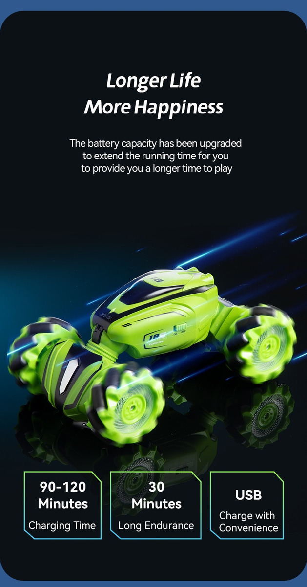 Deformação Do Controle Remoto Gesture Rc Car Drift Stunt 2.4 - Imagem 8
