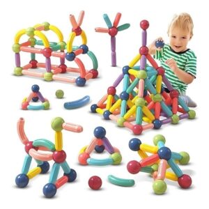 Magnetic Stick Building Blocks Jogo Ímãs Conjunto Infantil