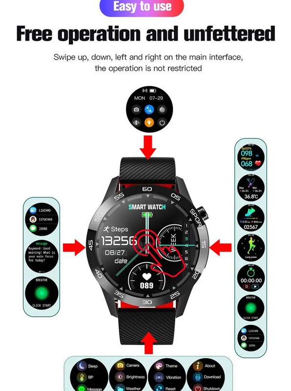 Smartwatch Masculino E Feminino F22l Para Xiaomi Hu - Imagem 8