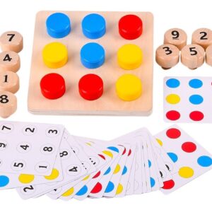 Jogo De Brinquedo Lógico Montessori Combinando Cores Forma