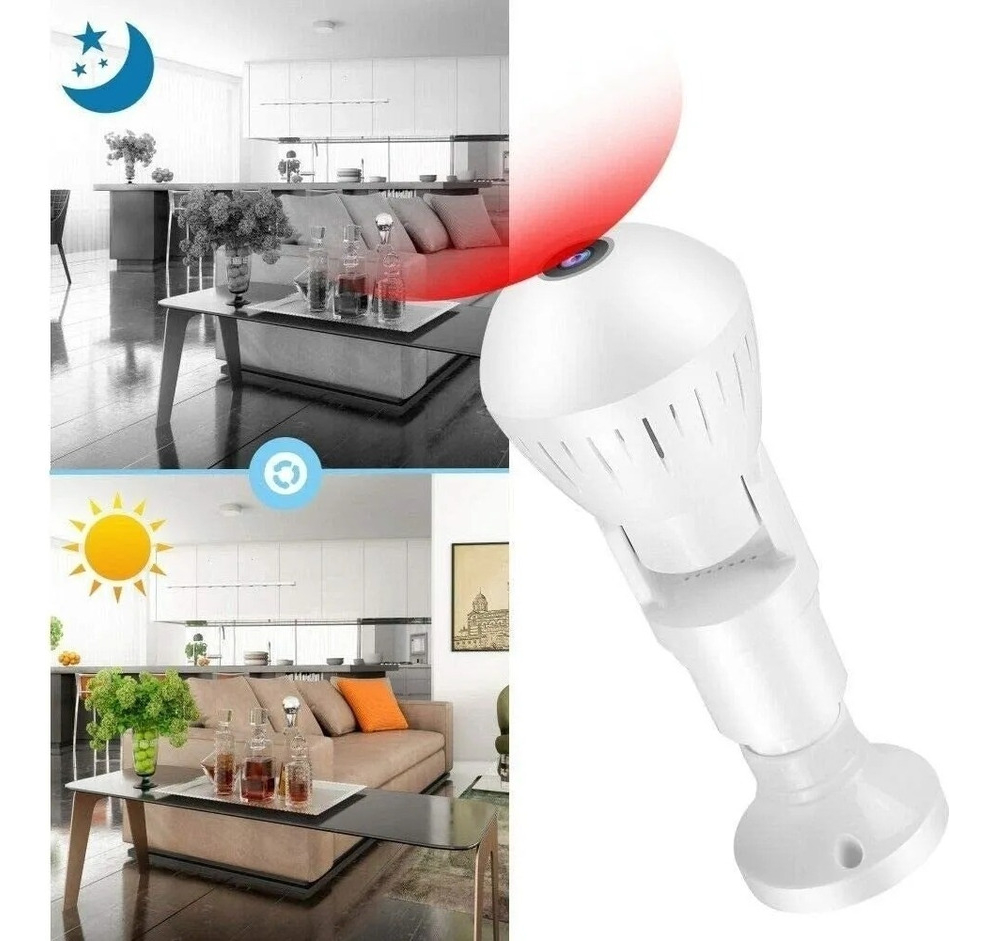 Câmera De Lâmpada Led Universal Multifunções 1080p - Imagem 2