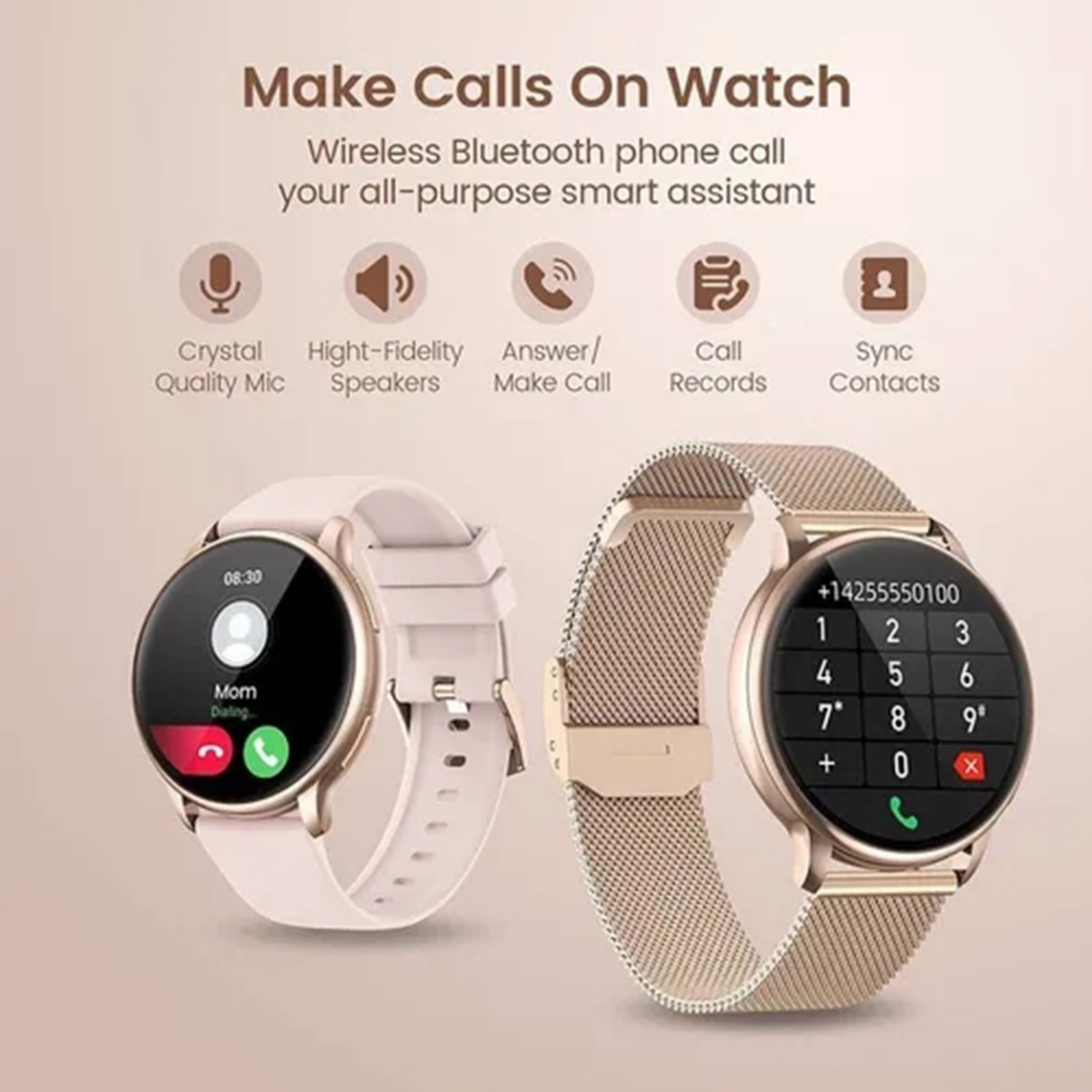 Smartwatch Esportivo Impermeável P/ Xiaomi Huawei Ios Mulher - Imagem 5