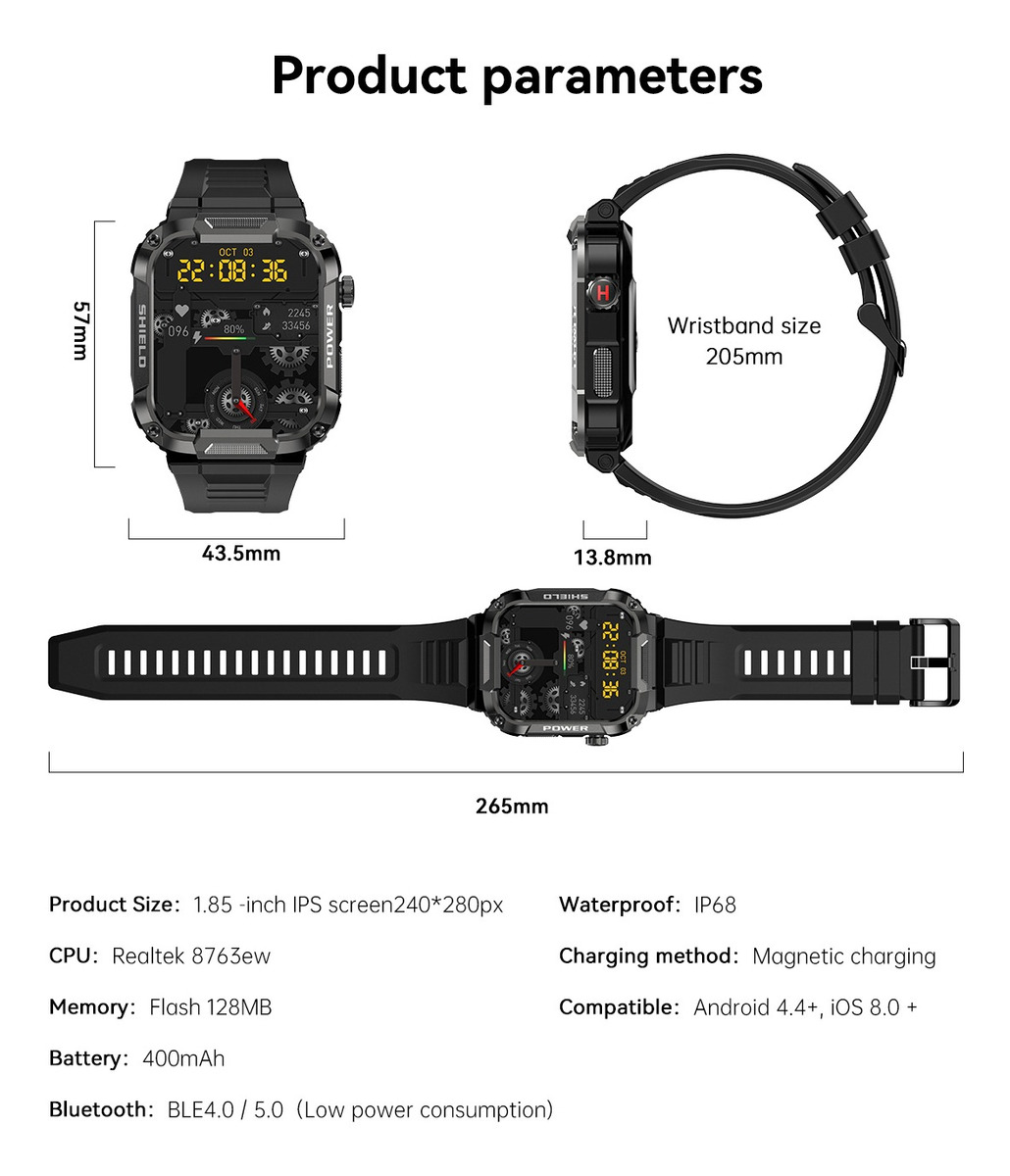 Relógios Inteligentes Para Homens Track/make Call Fitness T - Imagem 2