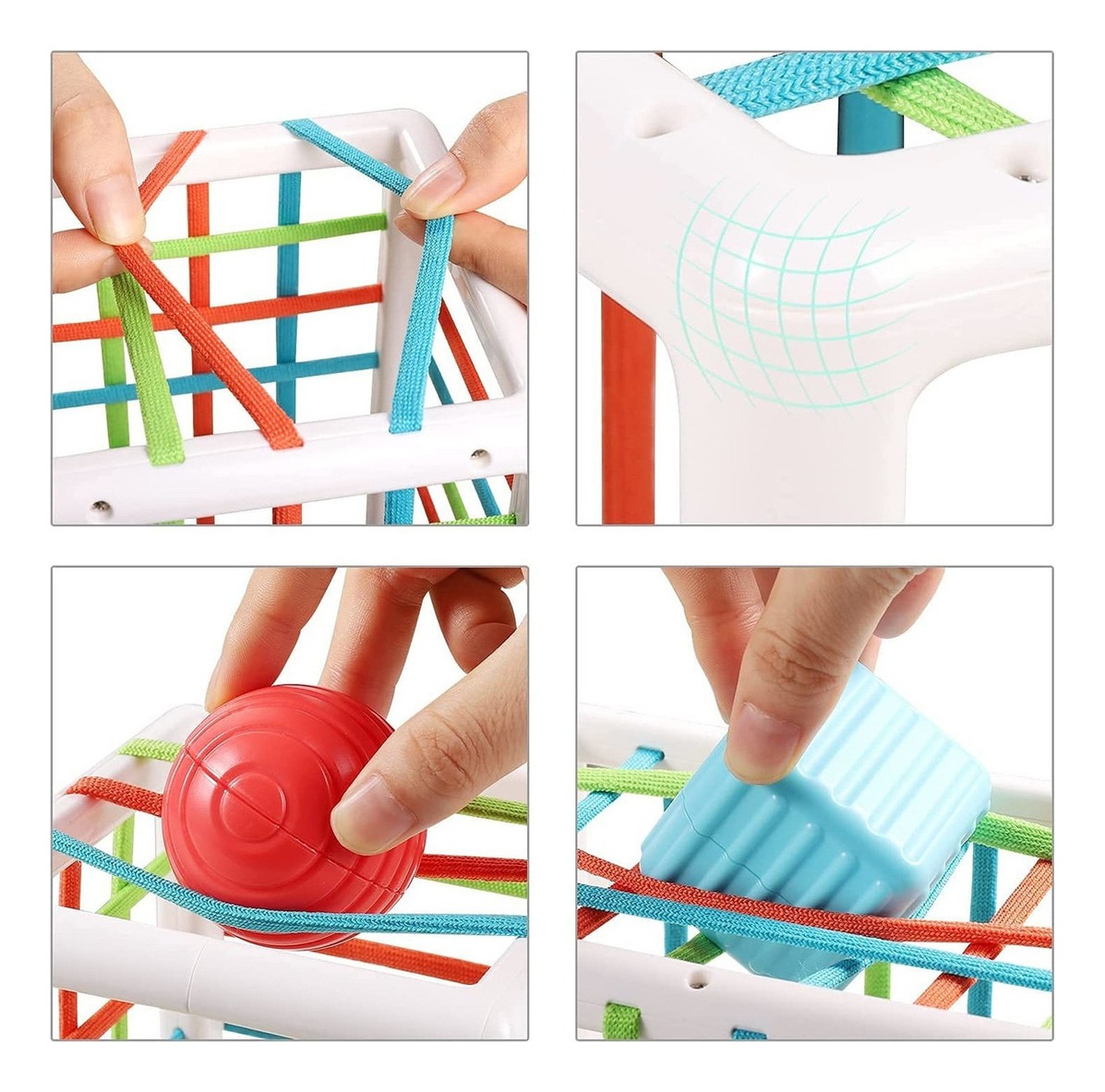 Cubo Sensorial De Habilidades Motoras Montessori Toy Brinque - Imagem 9