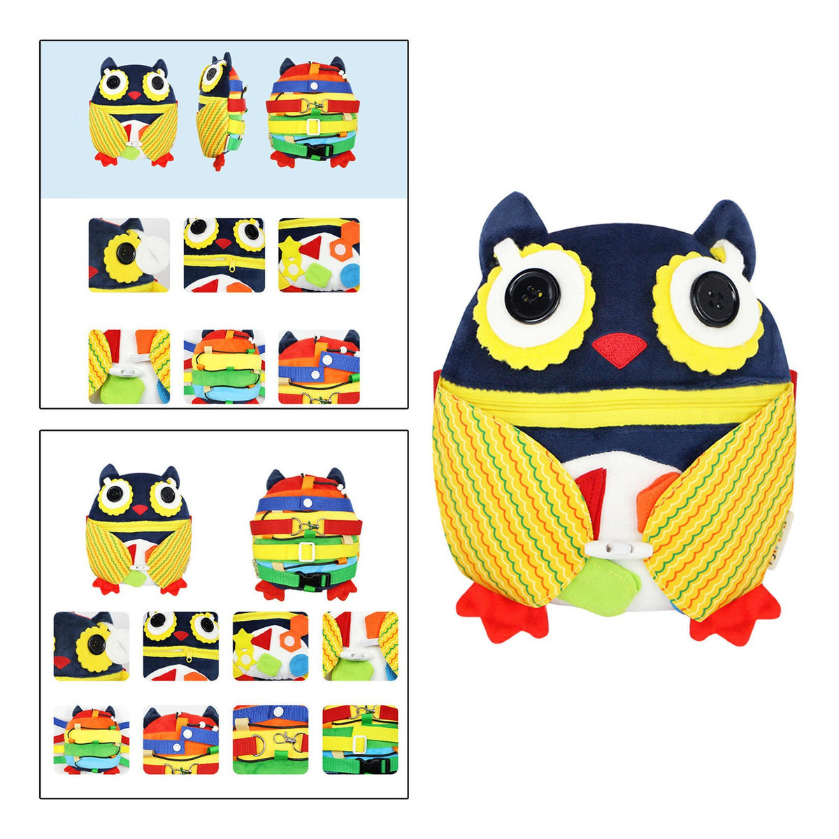 Fivela Sensorial De Pelúcia Aprendizagem Brinquedo Zipper - Imagem 10