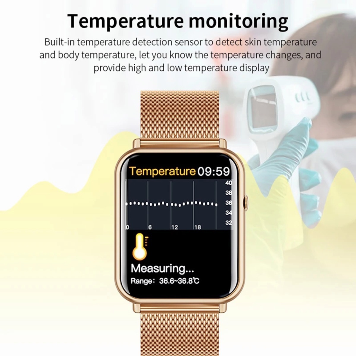 Para Huawei Xiaomi Ladies Bluetooth Sports Smart Watch Ip68 - Imagem 24