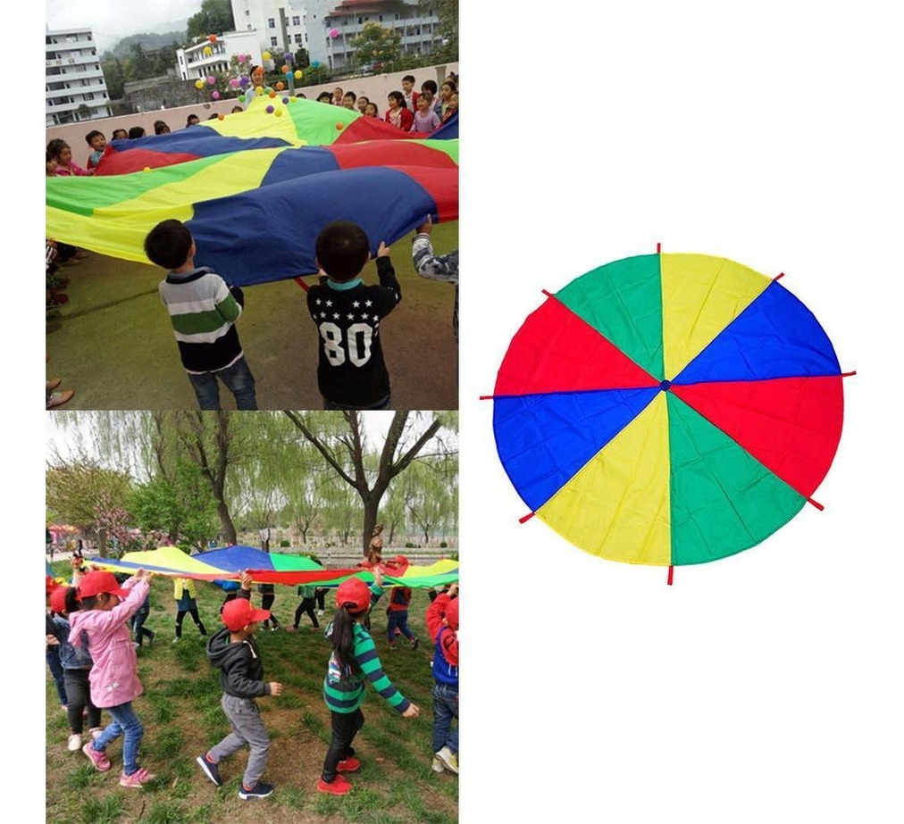 Play Parachute Tent Outdoor Games Atividades 6.5ft - Imagem 8