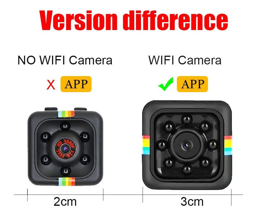 1peças Mini Cámaras De Seguridad Wifi 1080p Hd Sem Fio Sq11 - Imagem 2