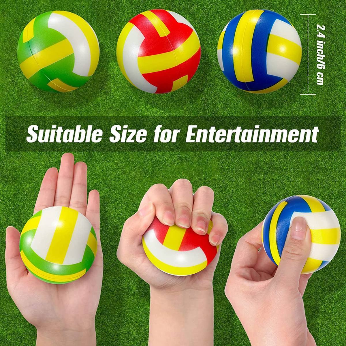 12 Peças De Mini Bolas De Estresse De Voleibol, Espuma, Espo - Imagem 5