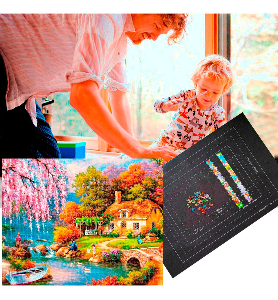 6y Puzzle Roll Storage Mat Roll Até 3000 Peças Com 5082 - Imagem 8