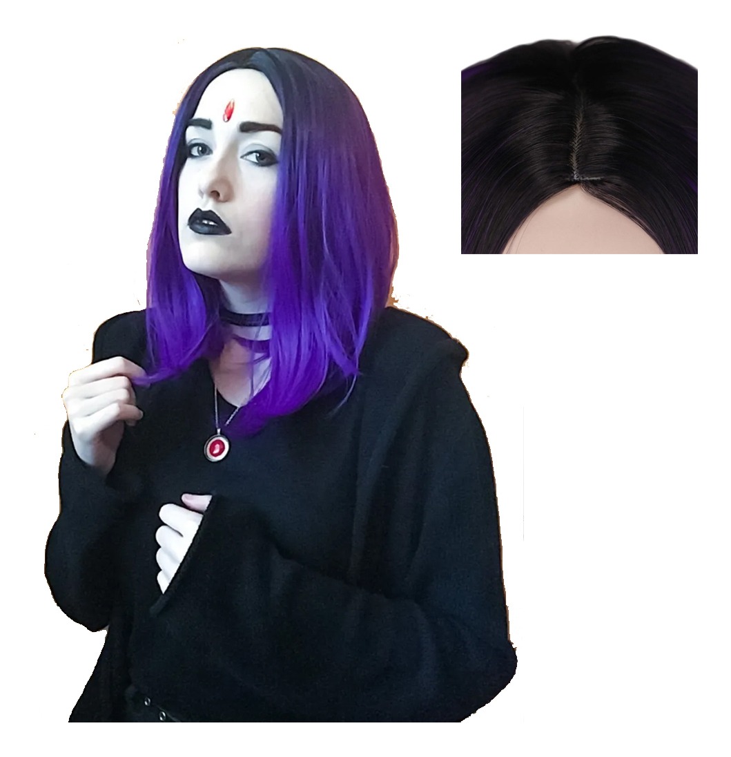 Perucas De Cosplay Anime Crow, Peruca Colorida Roxa