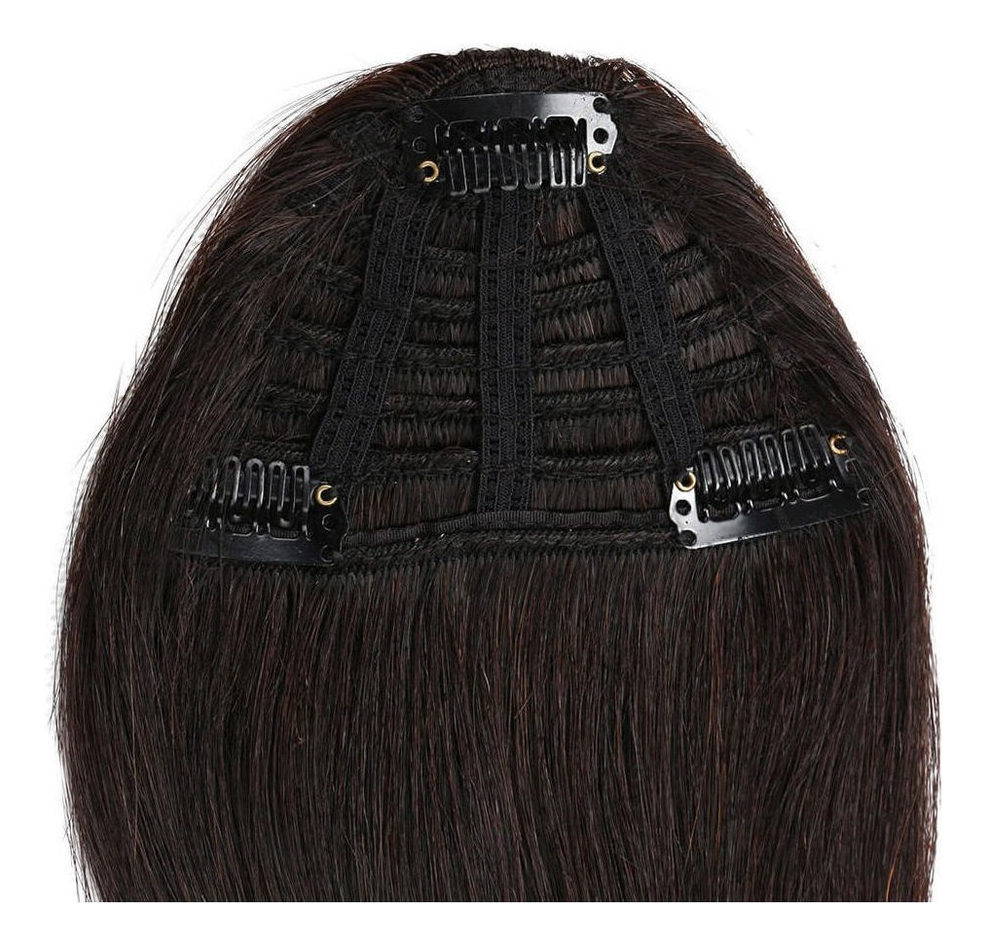 Peruca Cabelo Humano Virgem 20cm Franja - Imagem 19
