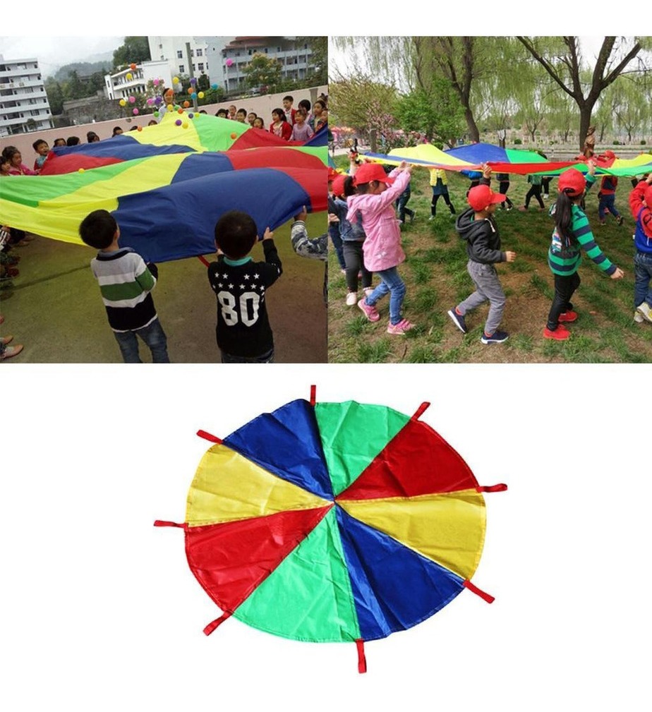 Play Parachute Tent Outdoor Games Atividades 6.5ft - Imagem 5